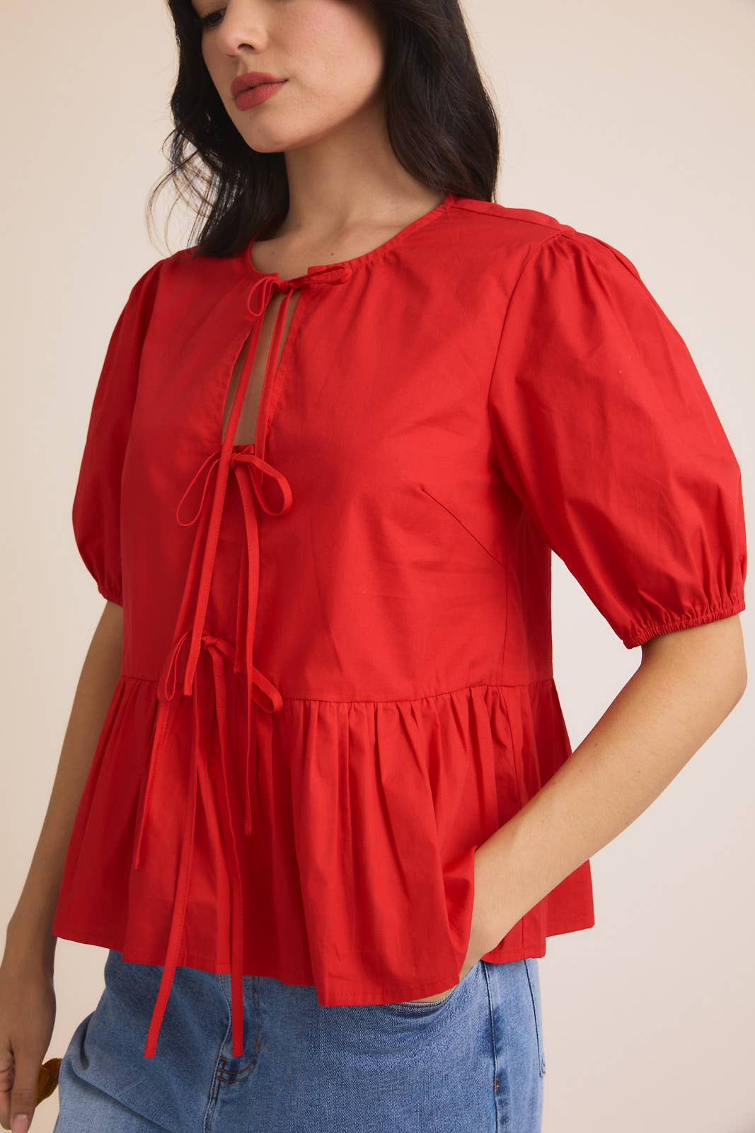 Front Ties half sleeve Top