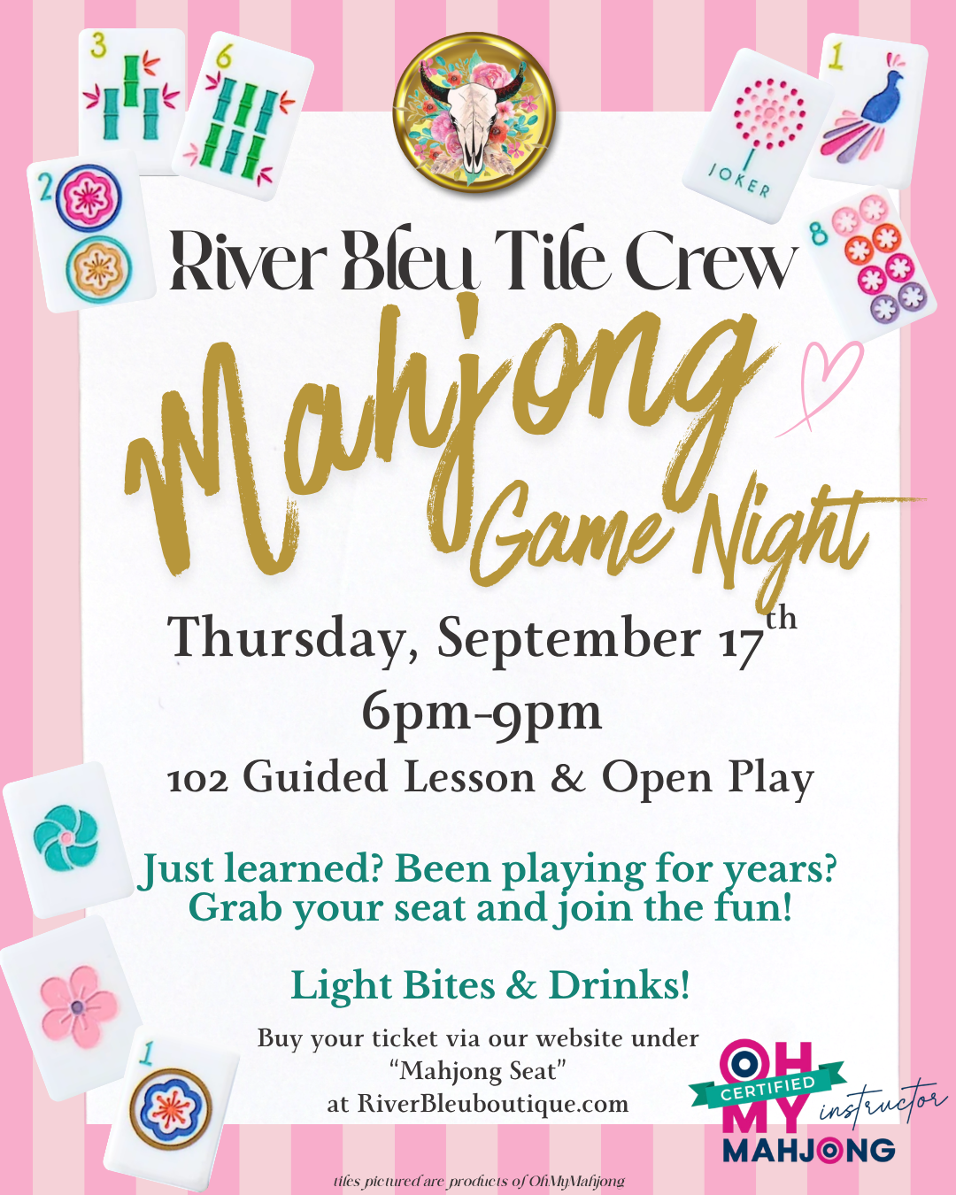 NORTHLAKE Mahjong Game Night September 17th