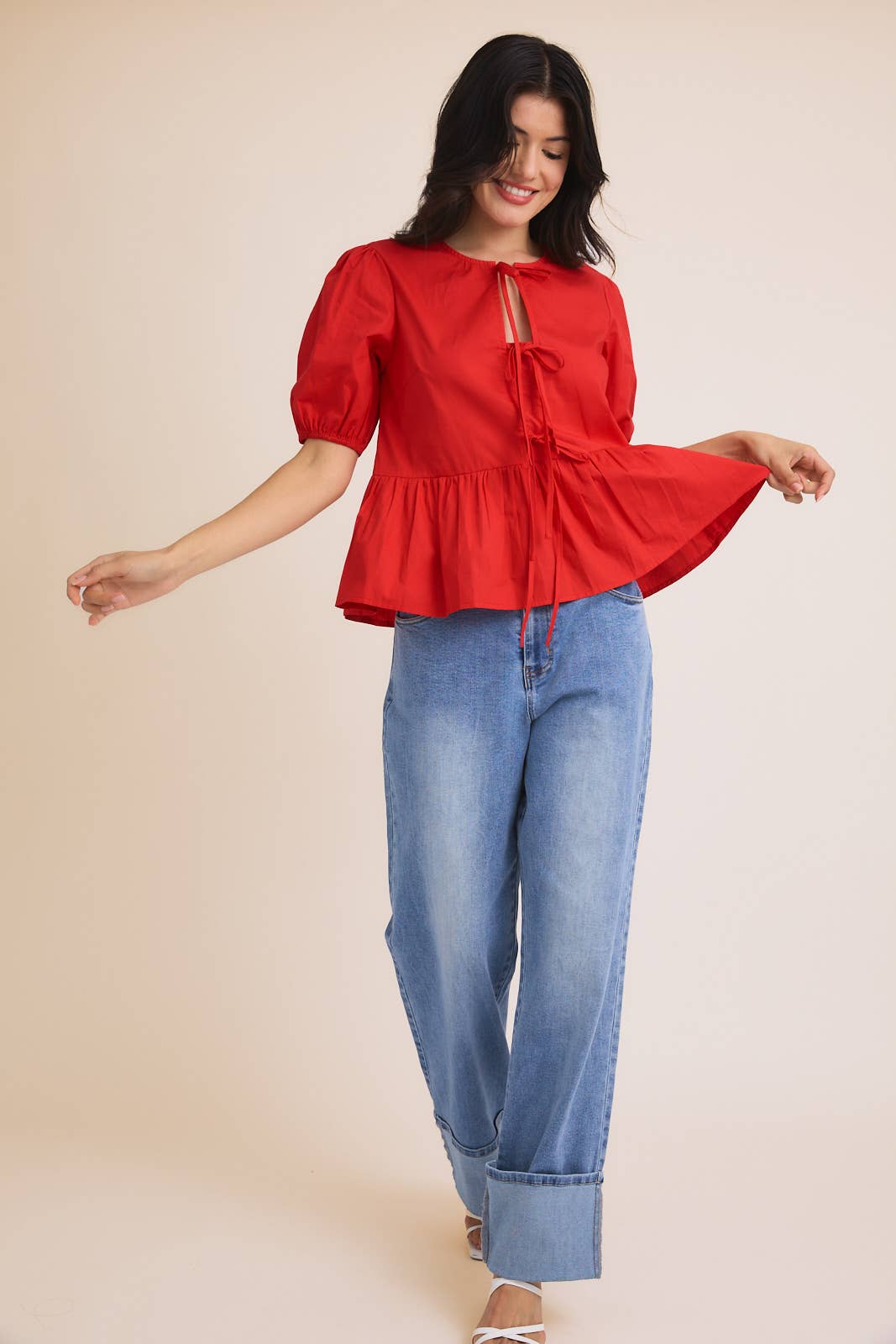 Front Ties half sleeve Top