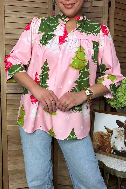 Cheerful Christmas Tree Blouse