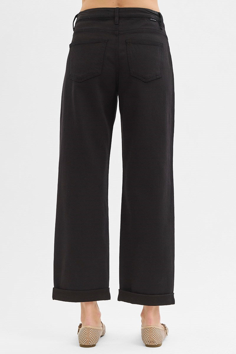 Black Risen Barrel Jeans