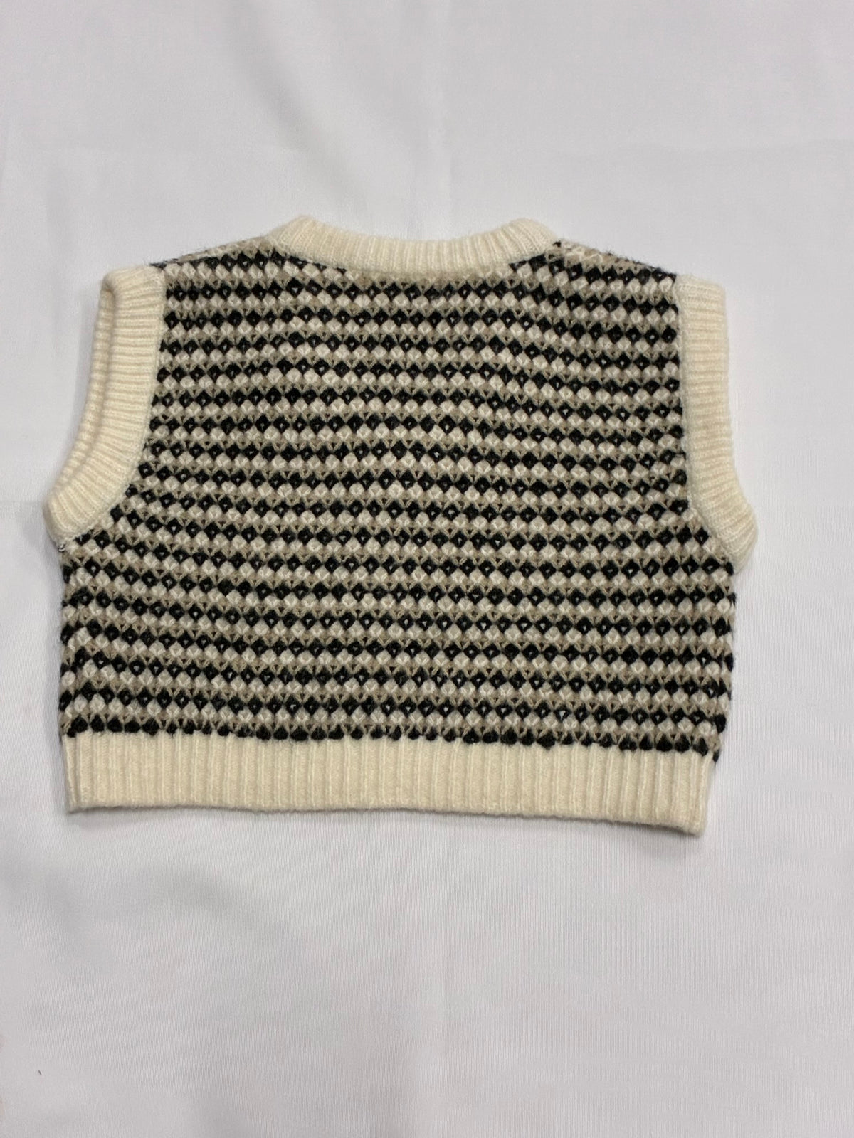 Black and White Kids Sweater Vest