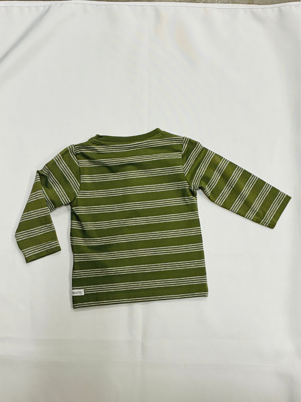 Kids Striped Green Long Sleeve