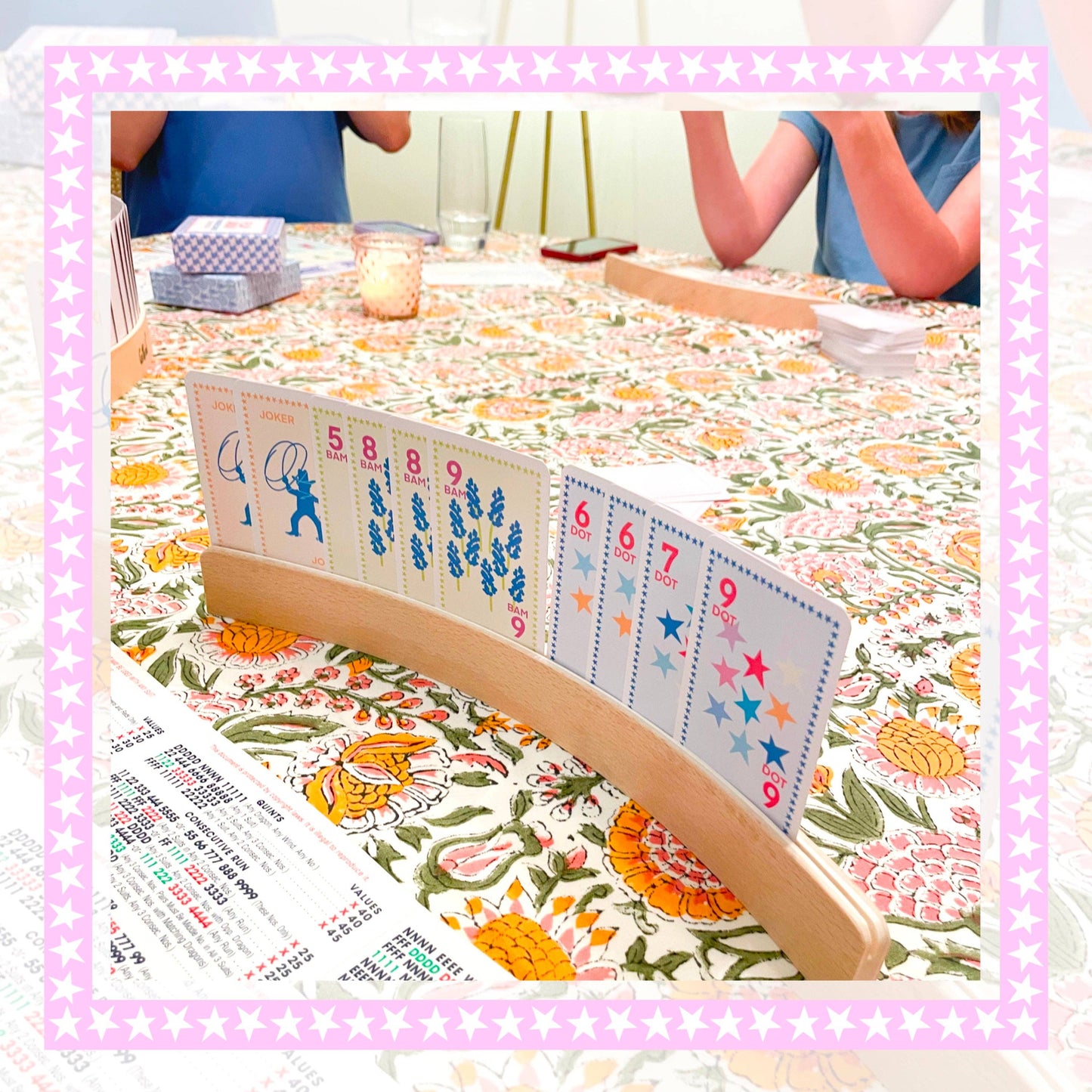 Wooden Card Rack - Set of 4 Playing Card Game Accessory