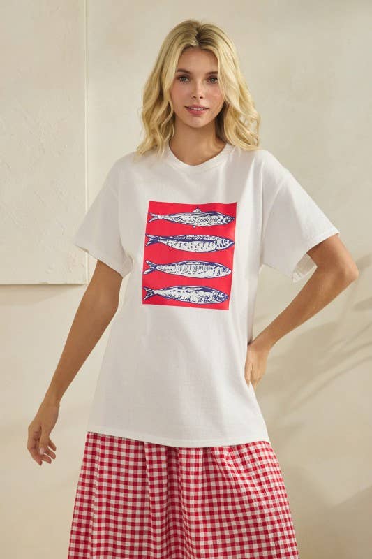 Fish Graphic Top