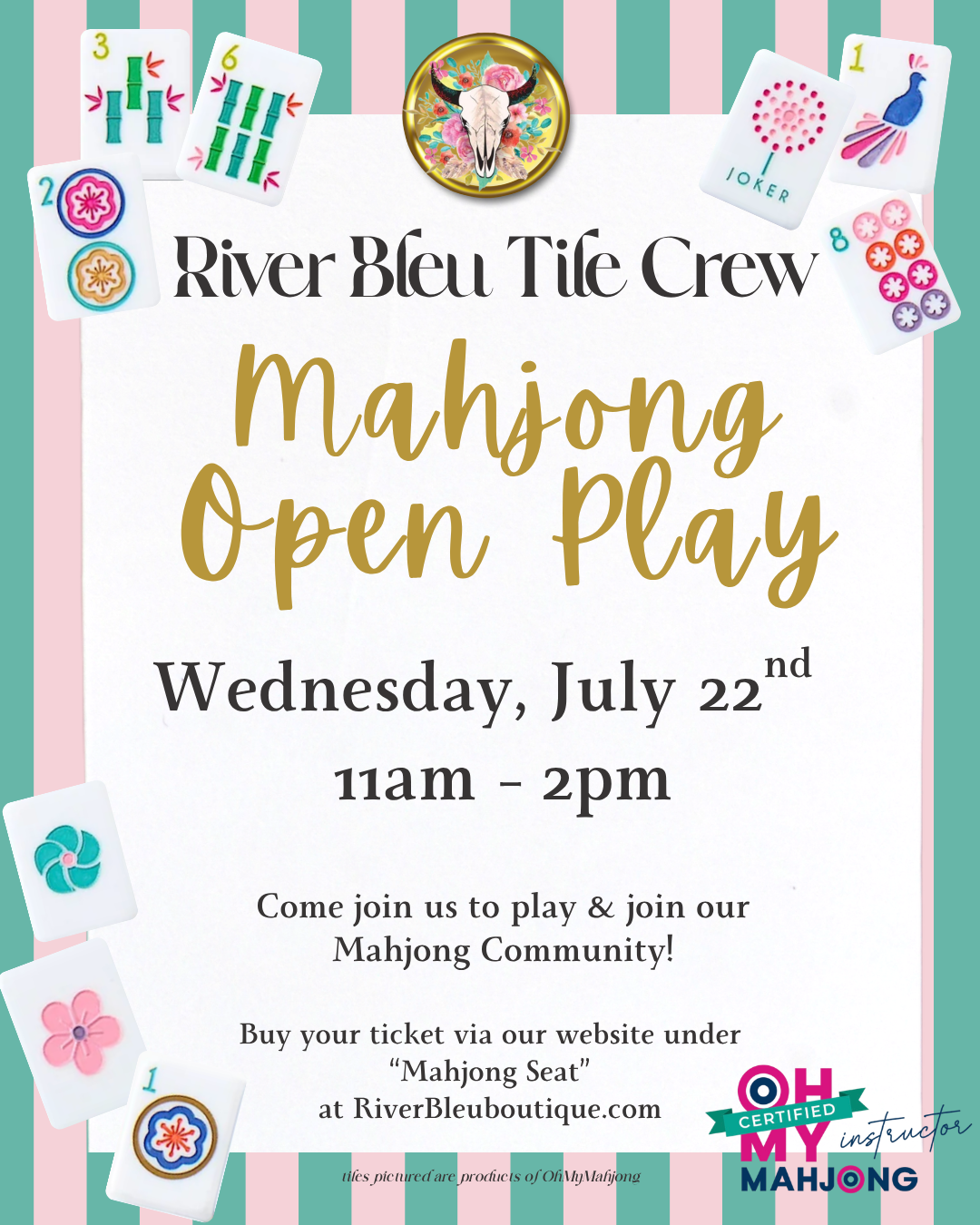 NORTHLAKE Mahjong Daytime Open Play July 22nd
