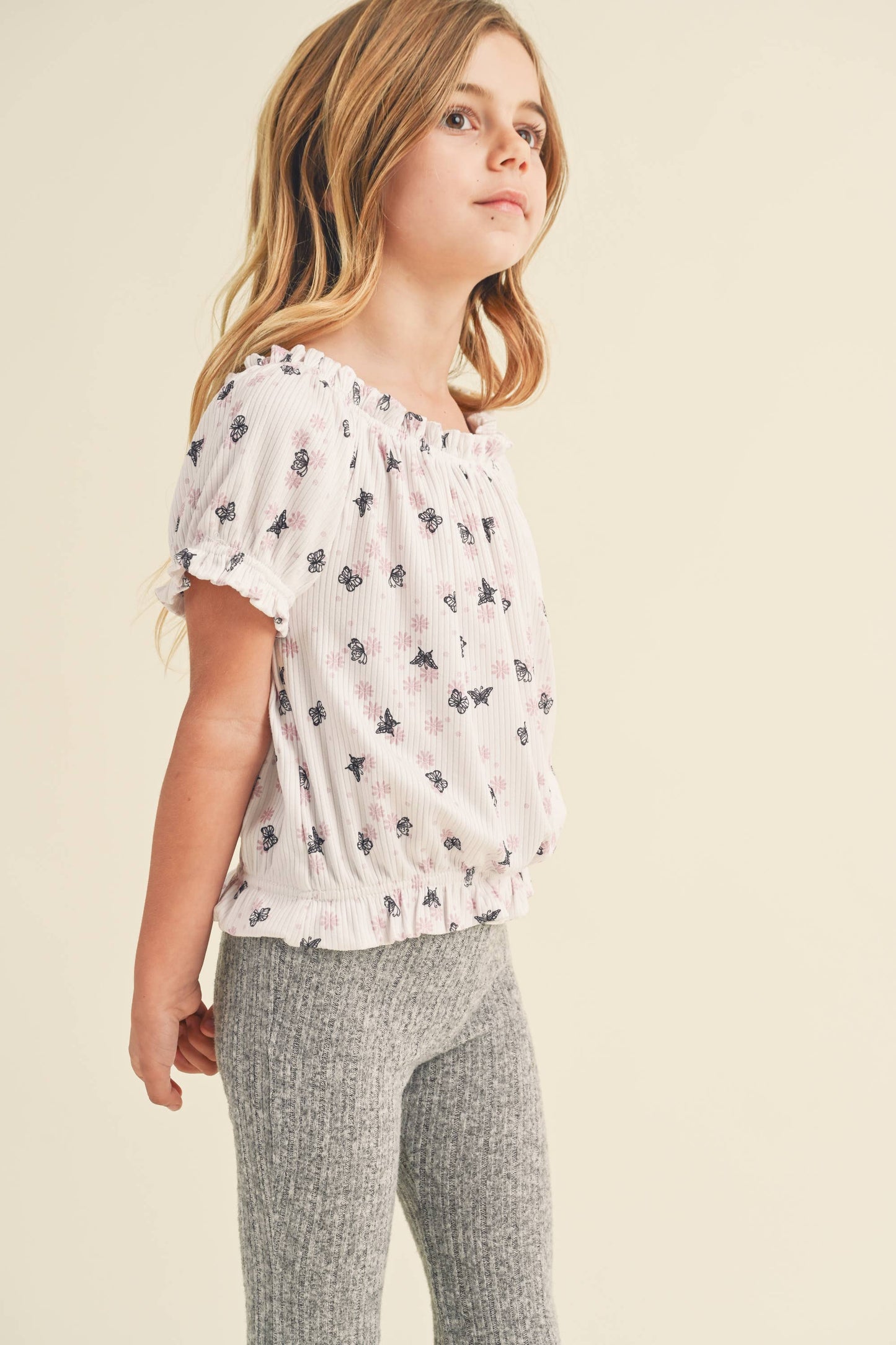 Girl Spring Floral Top