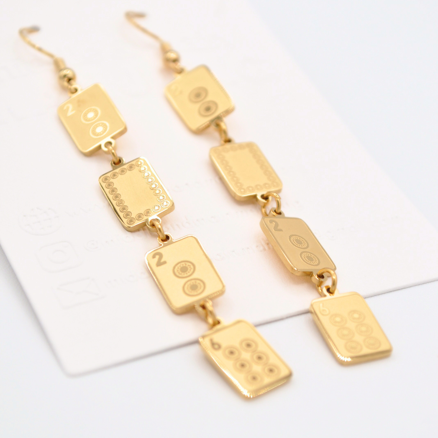 Mahjong 2026 Tile Earrings