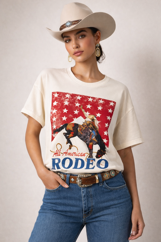 All-American Rodeo Western Cowboy T-Shirt