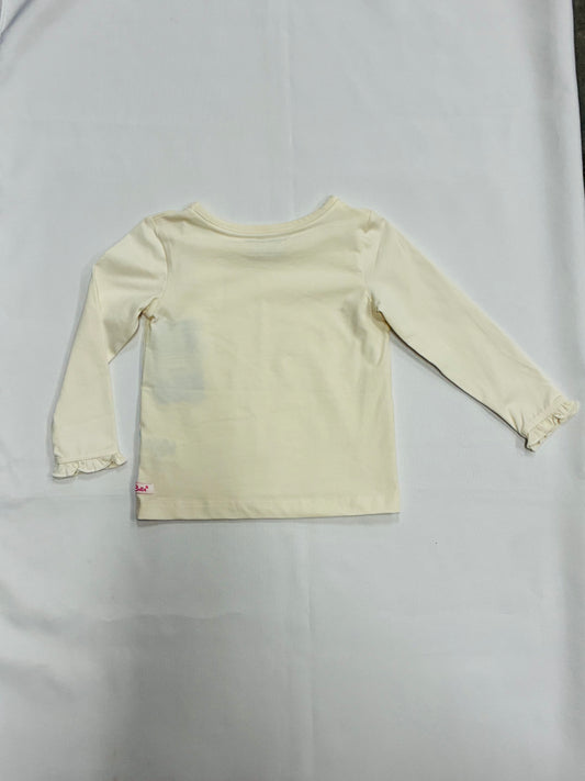 Kids White Ruffle Long Sleeve