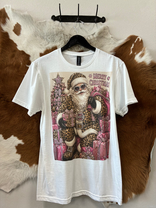 Merry Christmas Cheetah Santa