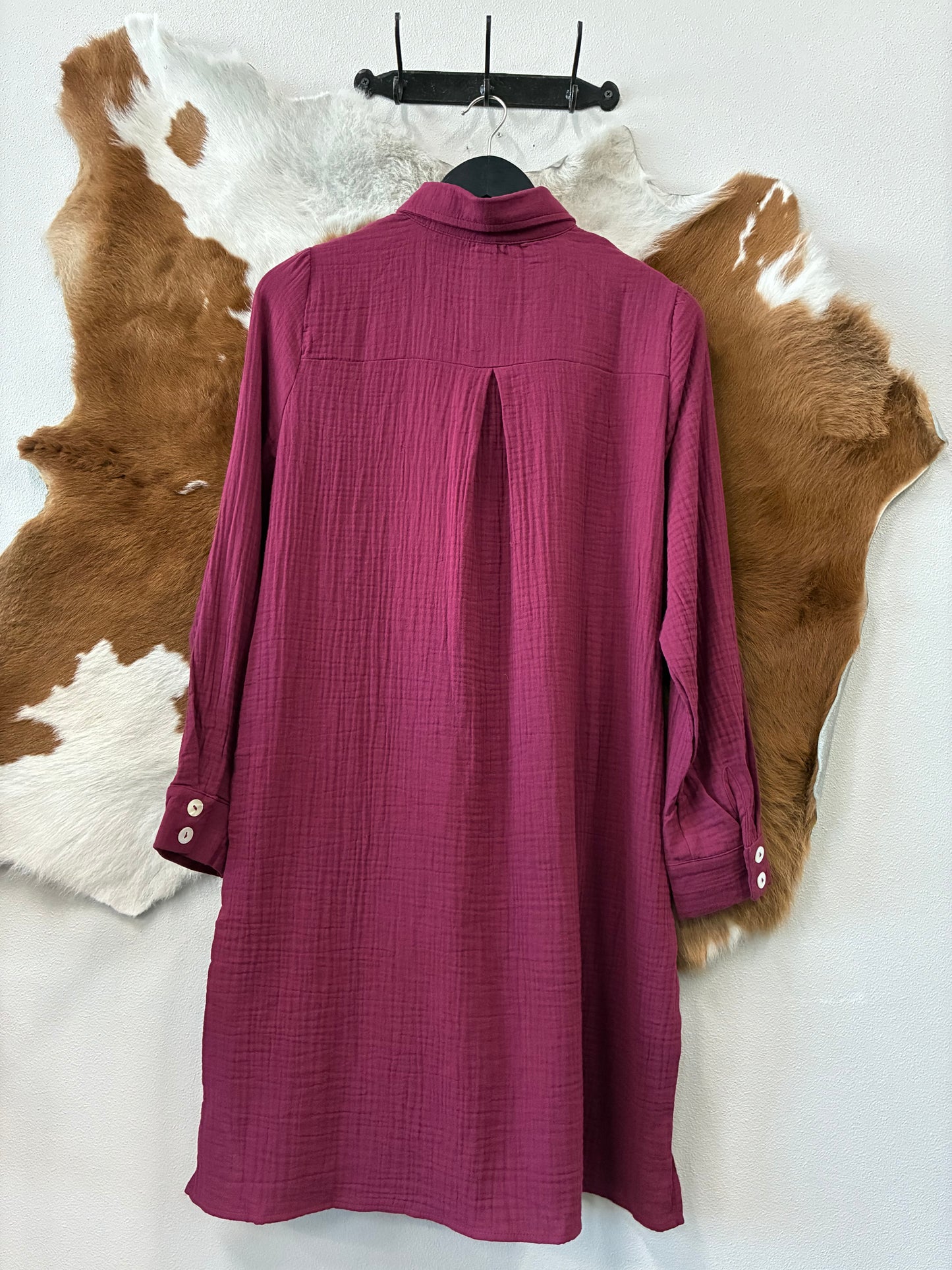 A-Line Button Down Lightweight Dress