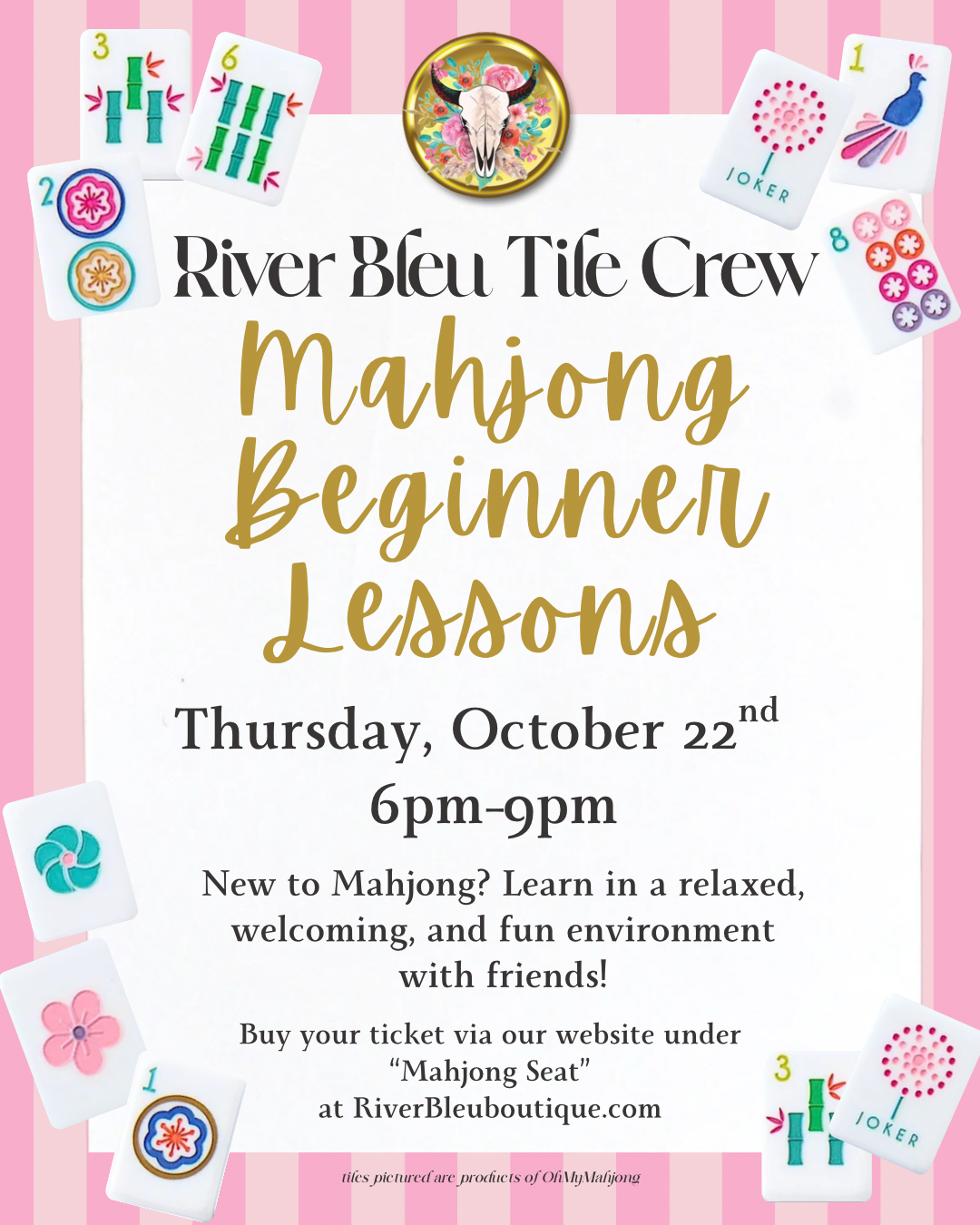 NORTHLAKE Mahjong Beginner 101 Lesson October 22nd
