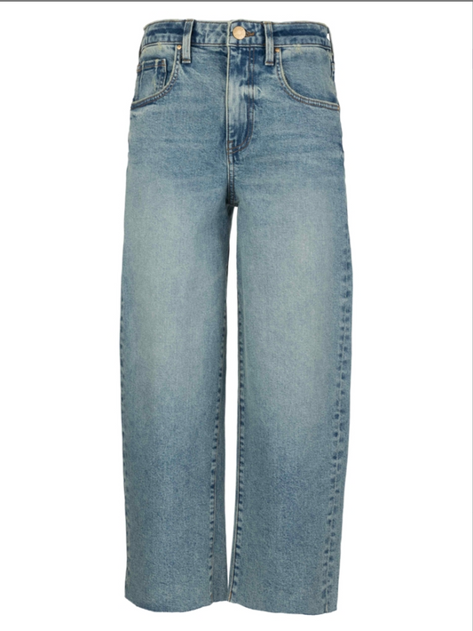 GWEN HIGH RISE WIDE LEG SLOUCHY RAW HEM
