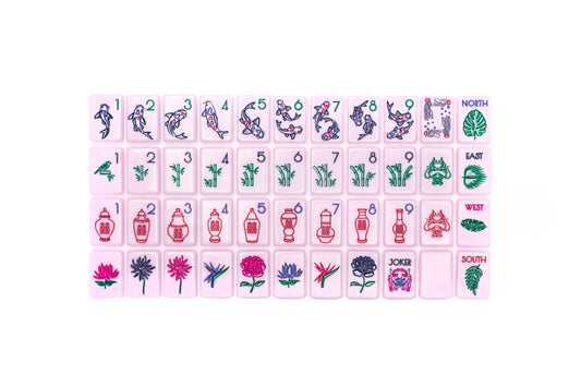 THE CHINOISERIE SET - MAHJONG TILES: POLISHED PINK