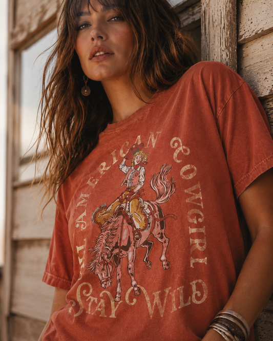 All American Cowgirl Mineral Melon T-Shirt