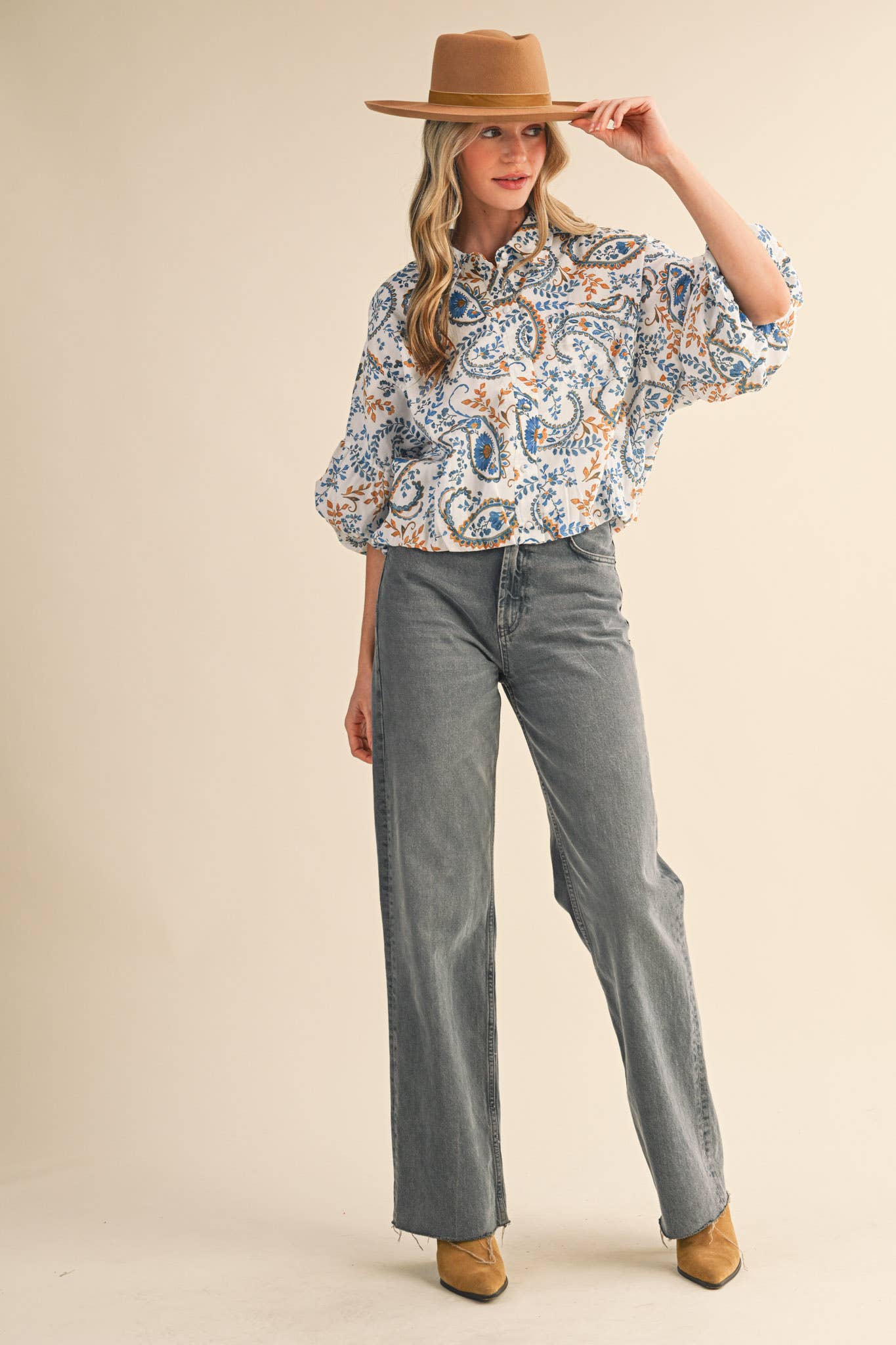 PAISLEY PRINT BUTTON DOWN