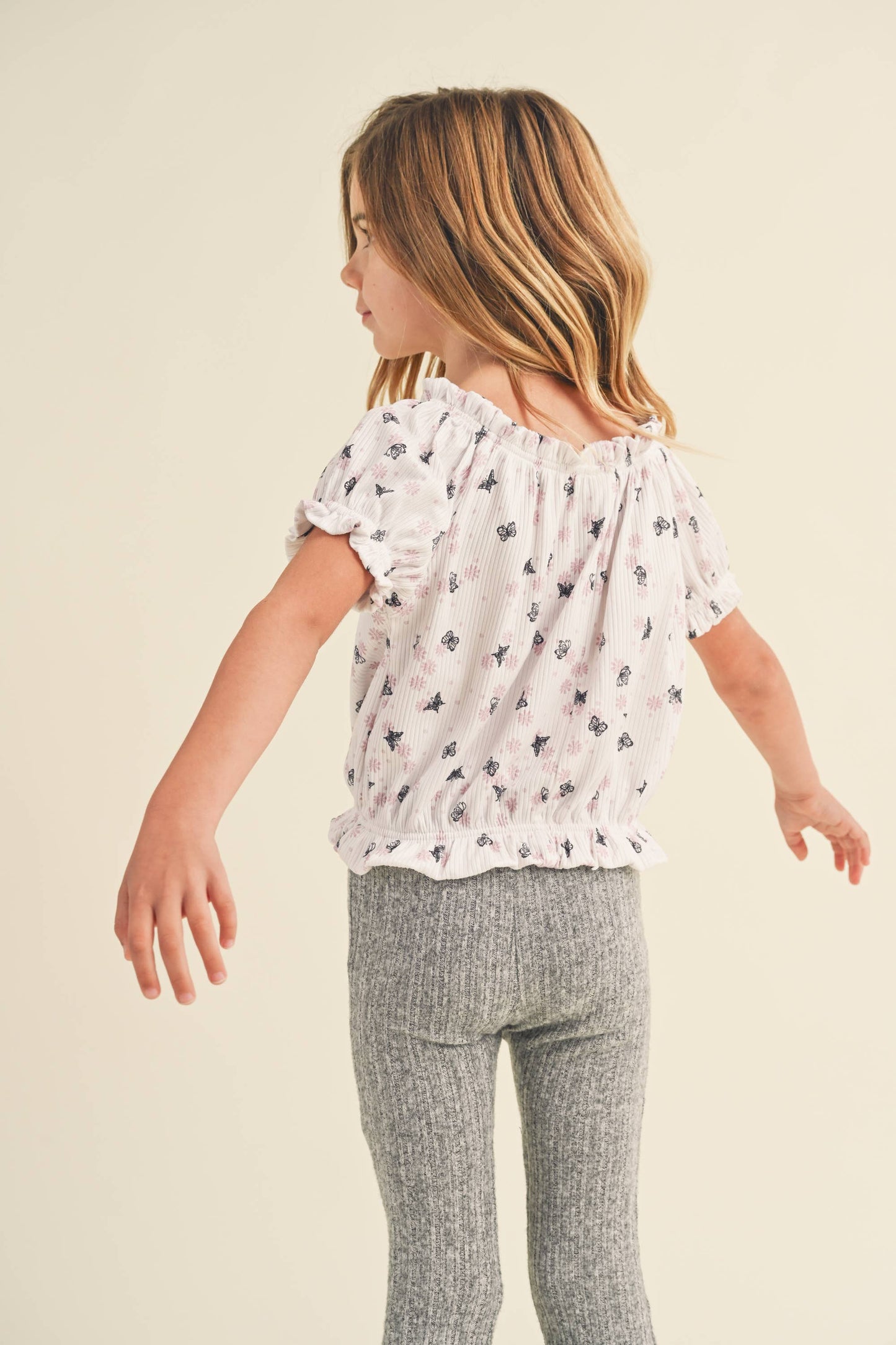 Girl Spring Floral Top