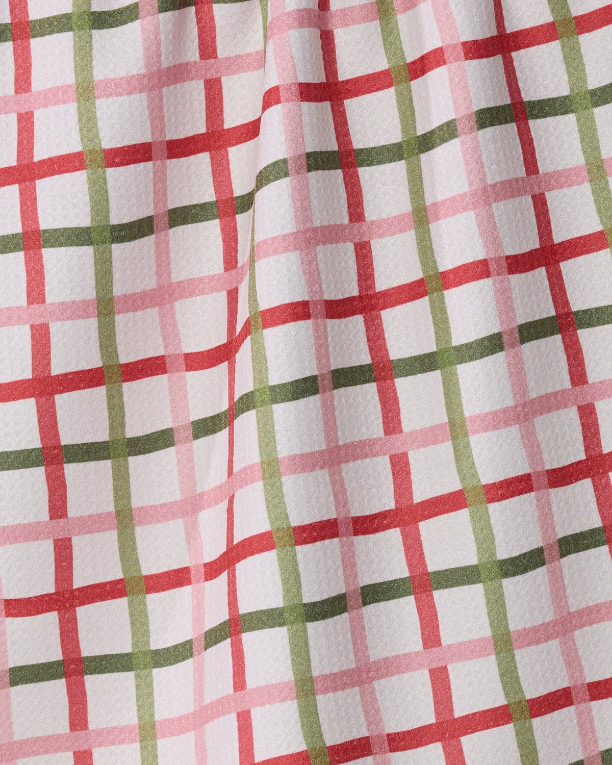 Geometry Festive Plaid Tea Towel