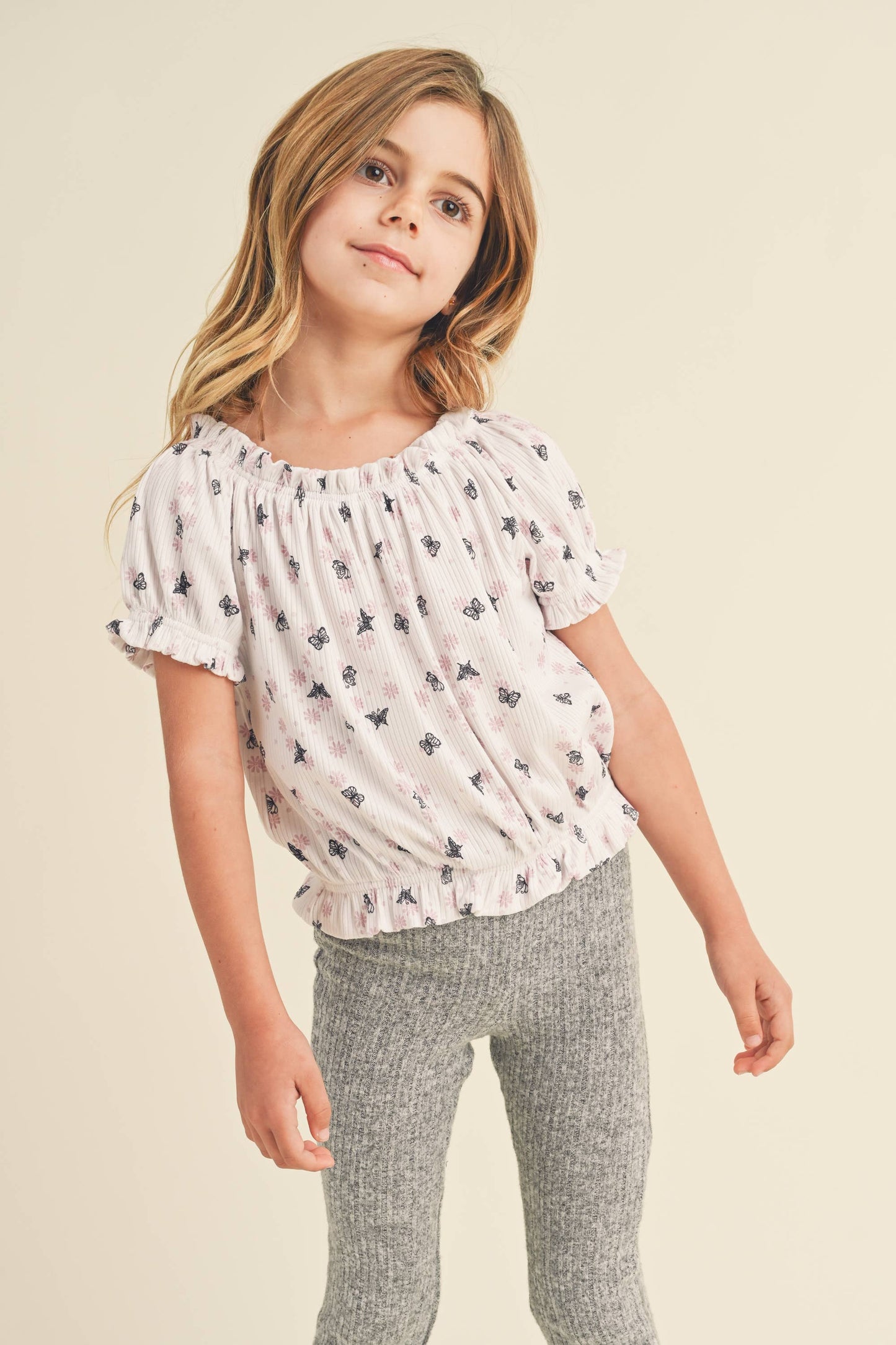 Girl Spring Floral Top
