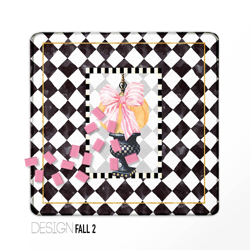 Black & White Pumpkin Mat