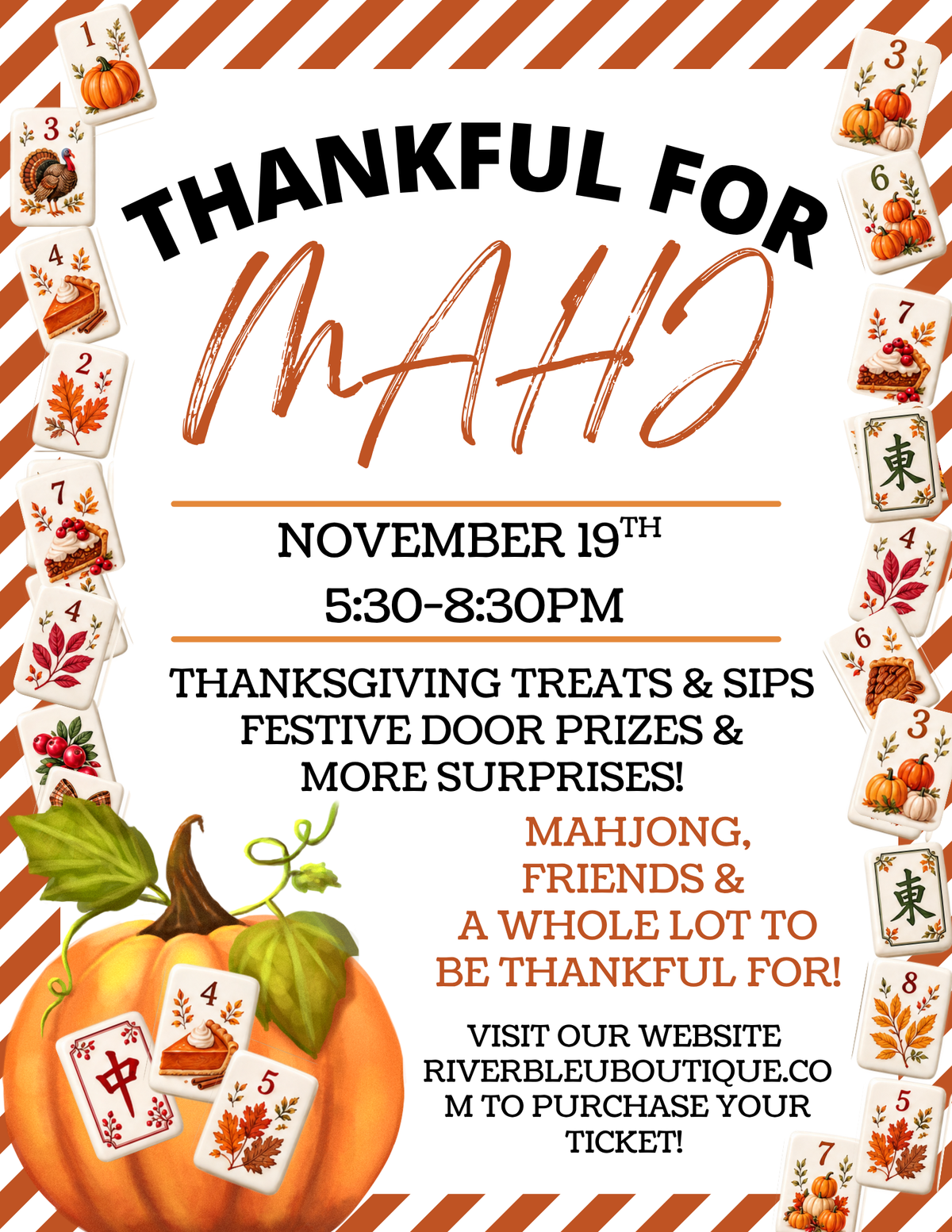 NORTHLAKE Mahjong Game Night November 19th