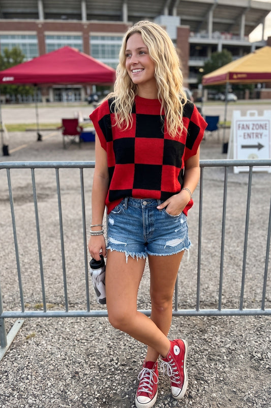 Game Day Checkered Top.