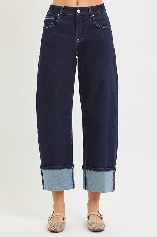 Slouchy Crop Barrel Jean