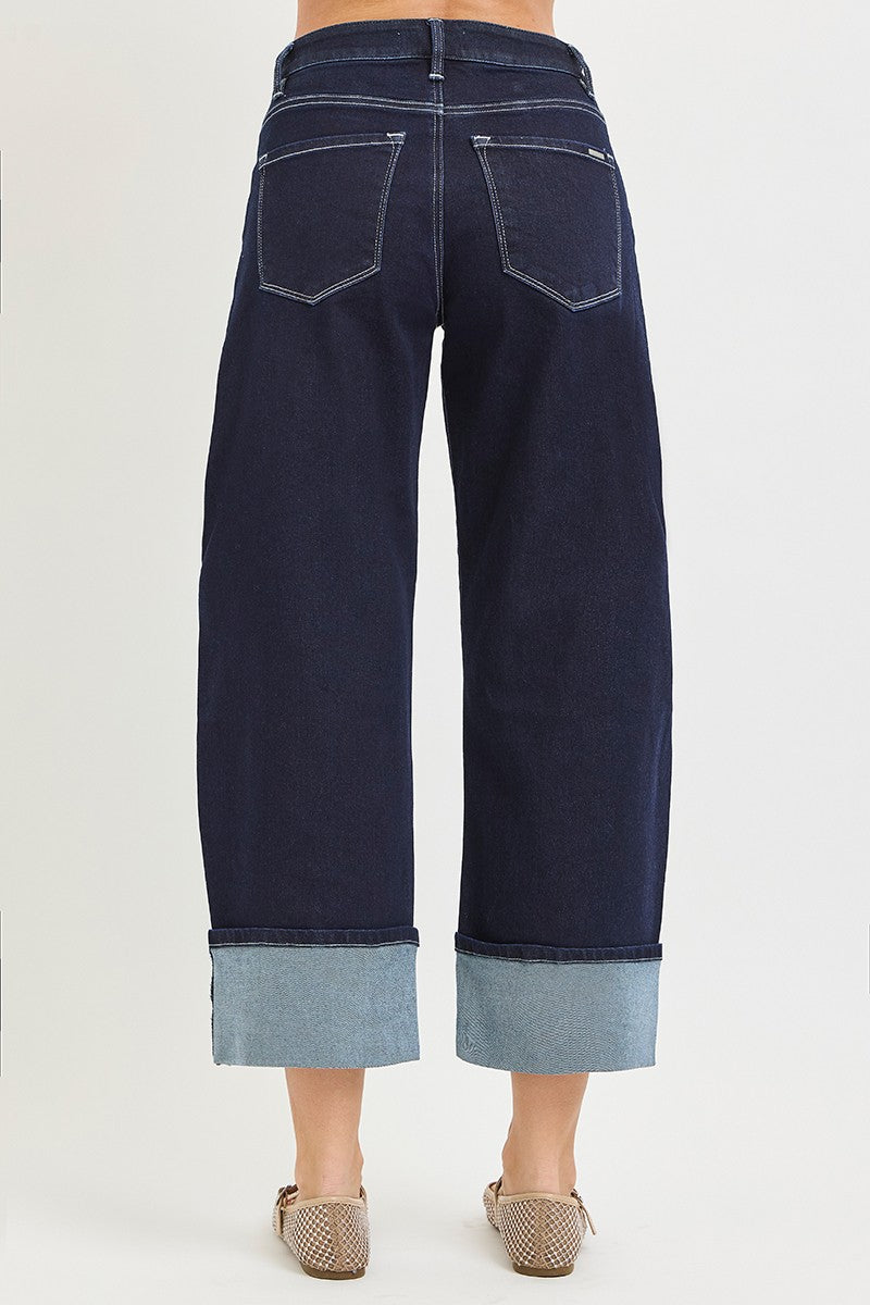 Slouchy Crop Barrel Jean