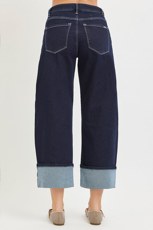 Slouchy Crop Barrel Jean