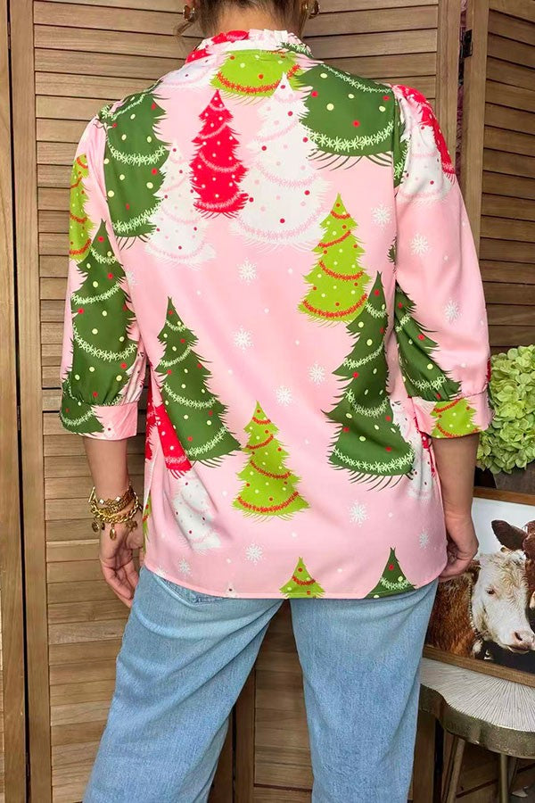 Cheerful Christmas Tree Blouse