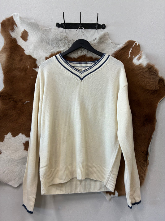 White and Blue Sweater