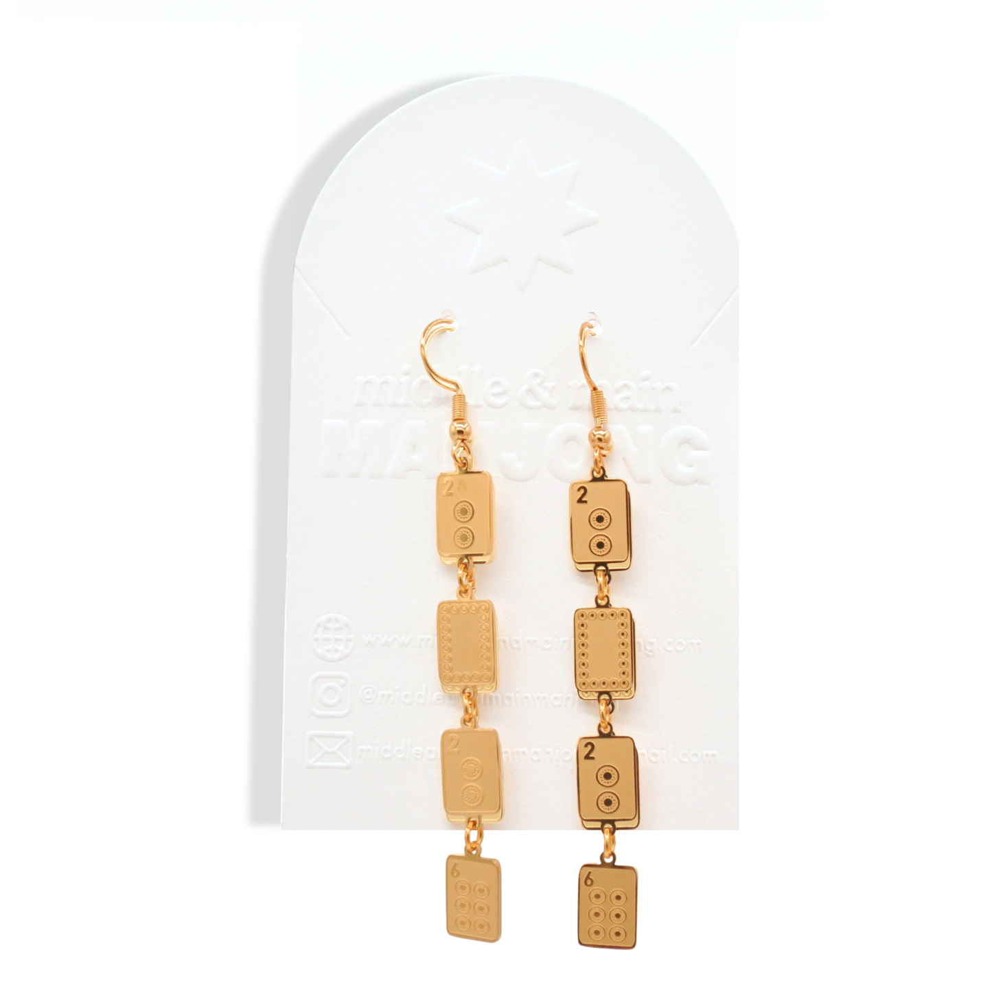 Mahjong 2026 Tile Earrings