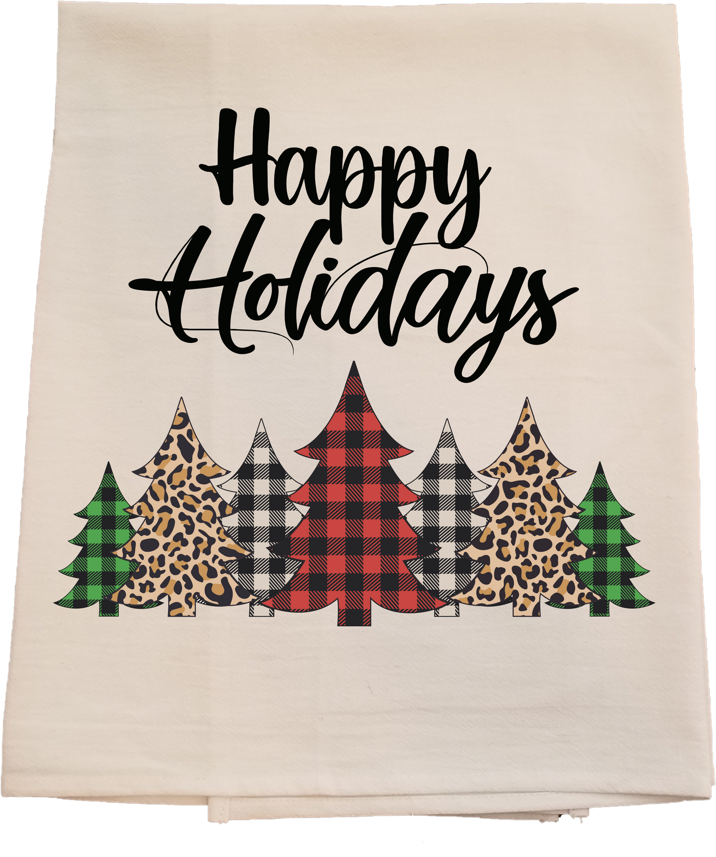 Happy Holidays Tree Tea Towel