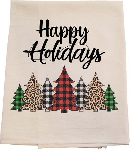 Happy Holidays Tree Tea Towel