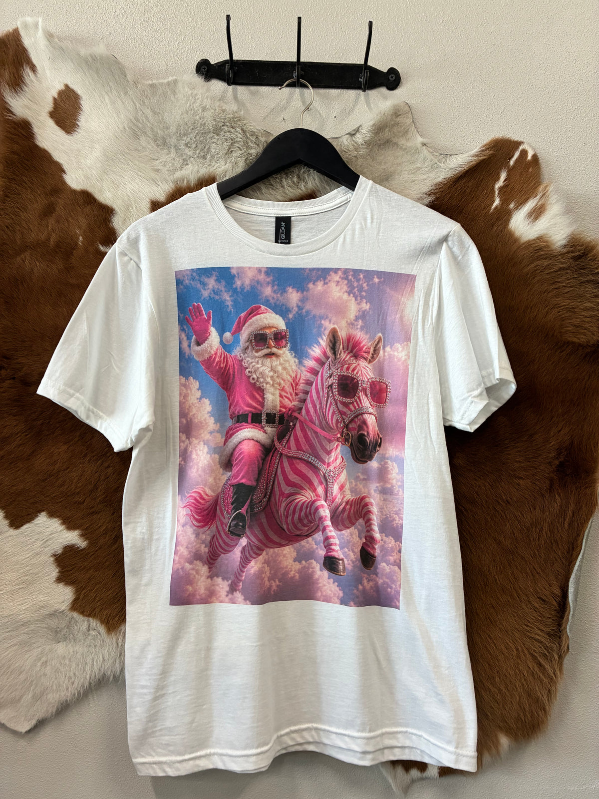 Santa & Zebra T Shirt