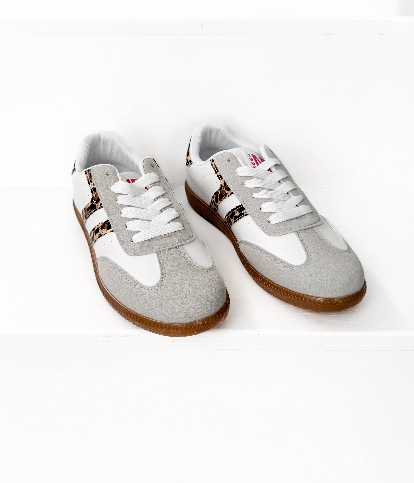 Stockholm Sneaker in White/Leopard