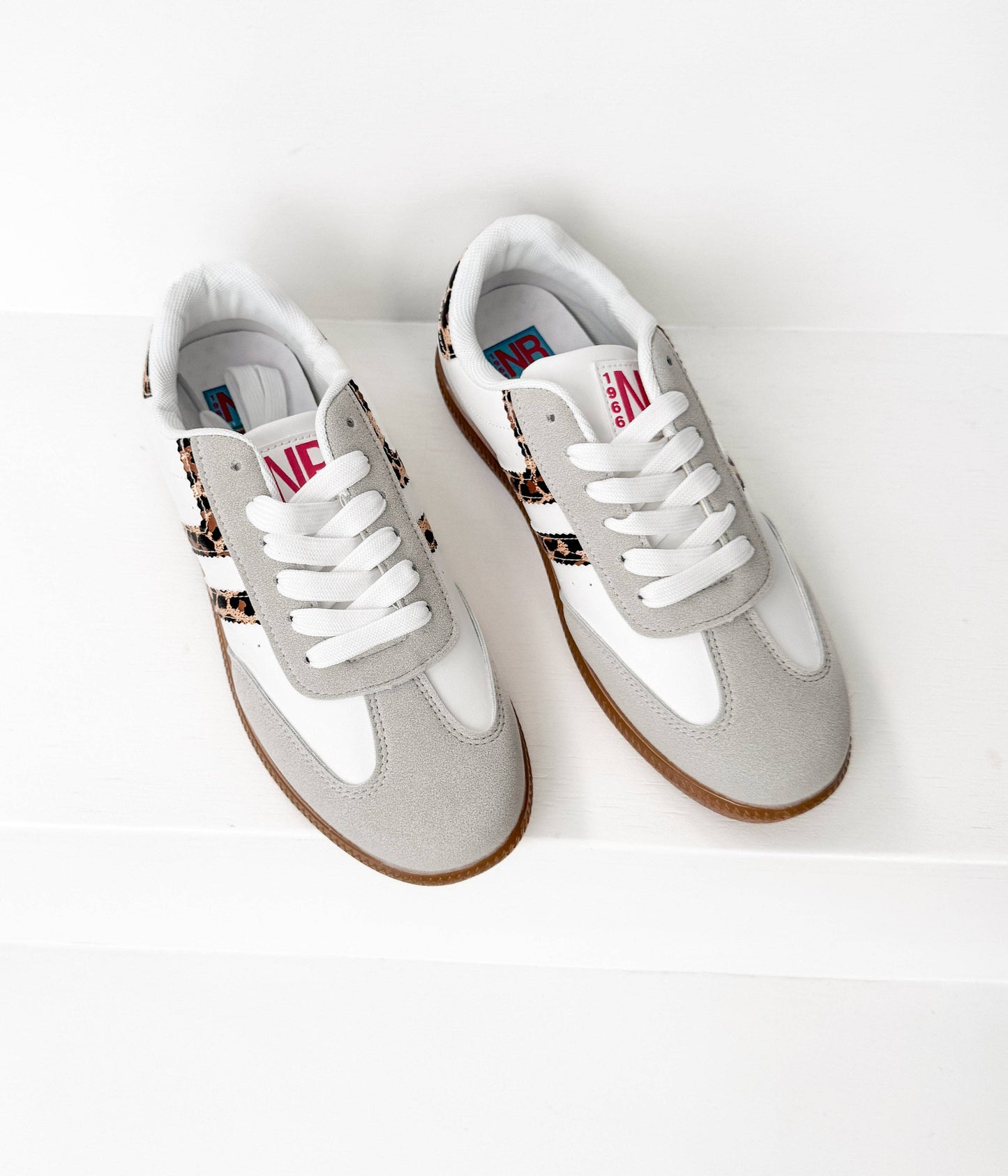 Stockholm Sneaker in White/Leopard