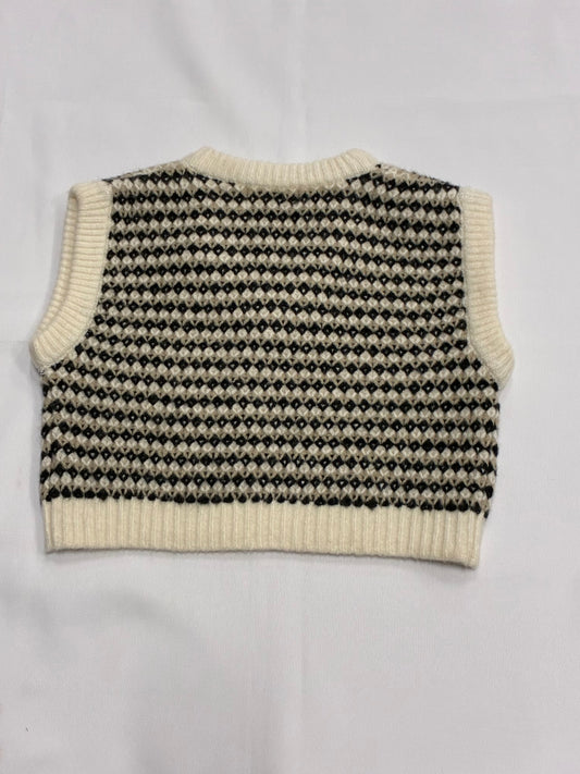 Black and White Kids Sweater Vest