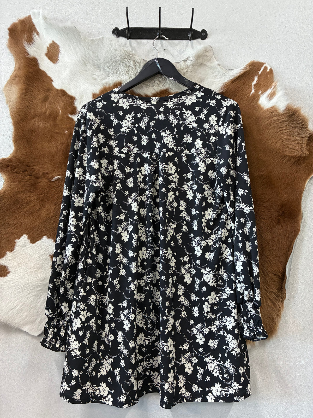 Black Floral Cardigan