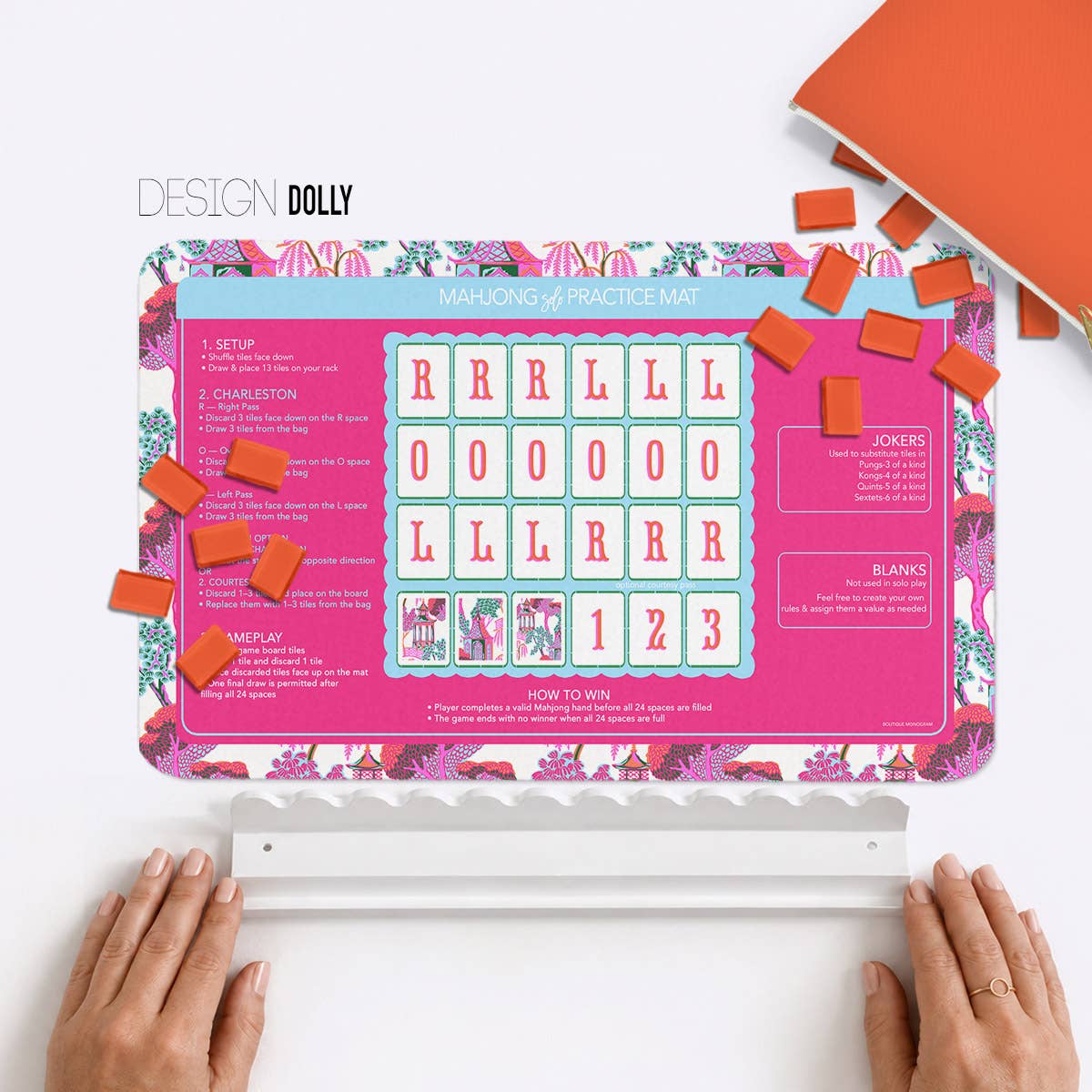 Mahjong Practice Mats, Neoprene, Solo, Mix-n-Match Designs