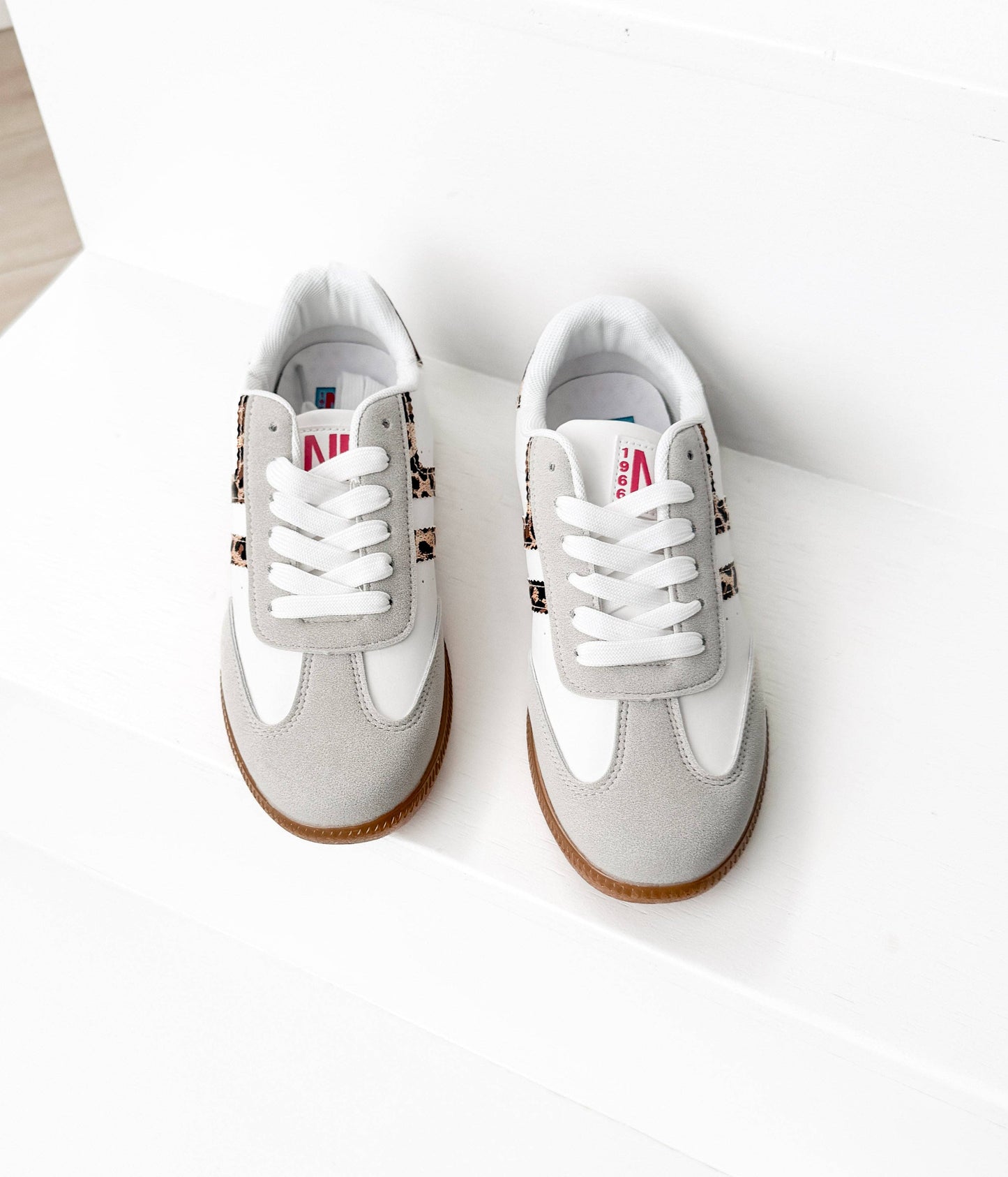 Stockholm Sneaker in White/Leopard