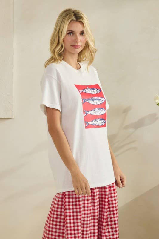 Fish Graphic Top