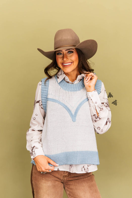 Dakota Knit Sweater Vest Top
