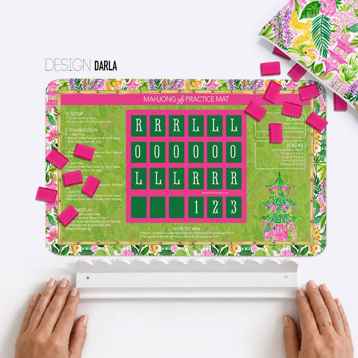 Mahjong Practice Mats, Neoprene, Solo, Mix-n-Match Designs