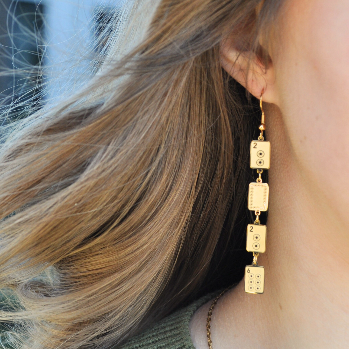 Mahjong 2026 Tile Earrings