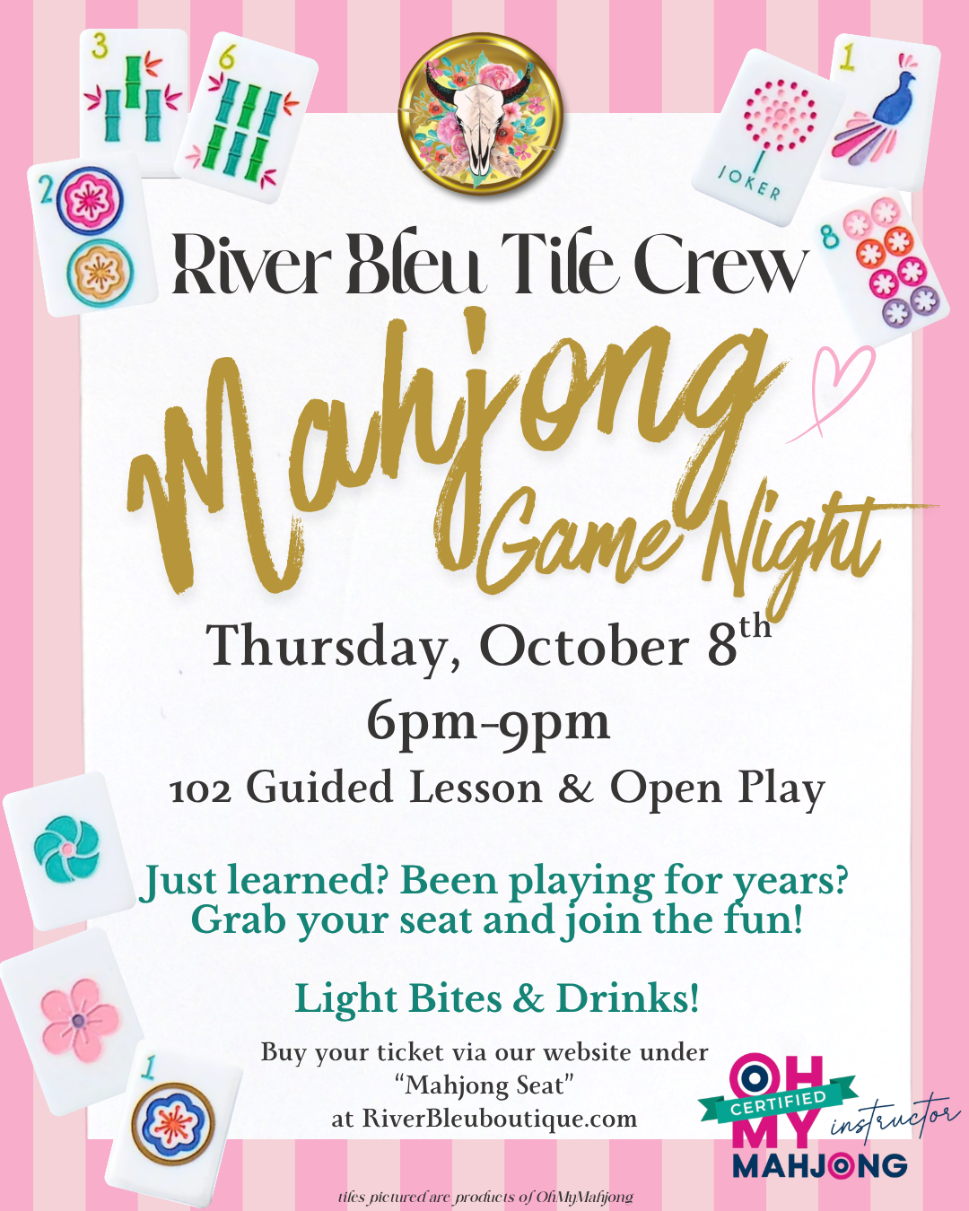 NORTHLAKE Mahjong Game Night October 8th