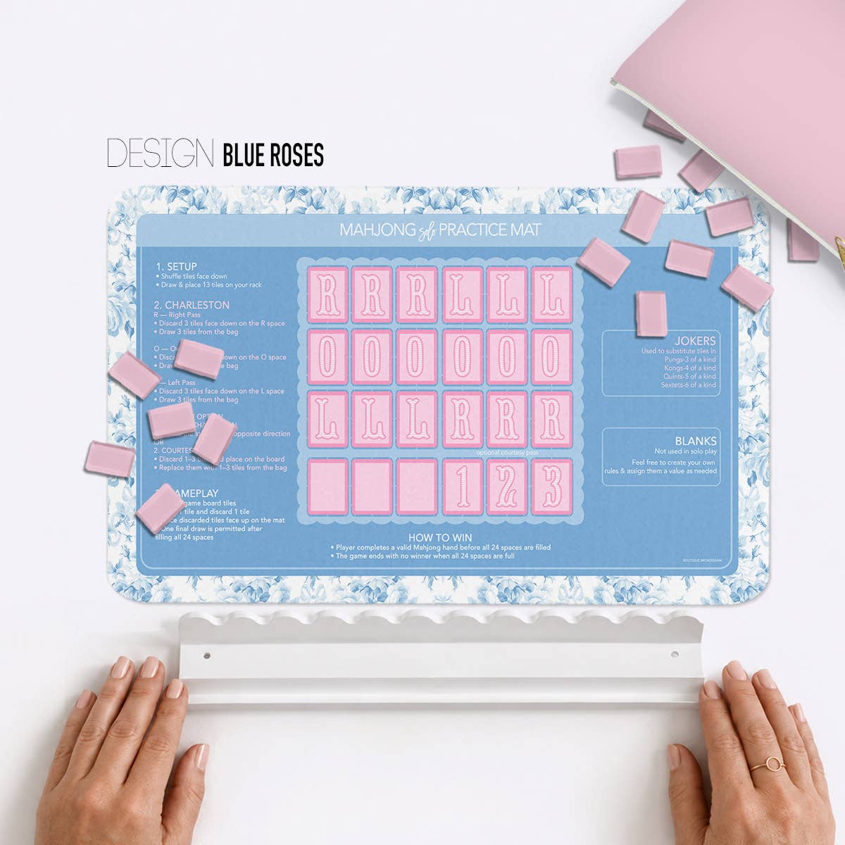 Mahjong Practice Mats, Neoprene, Solo, Mix-n-Match Designs