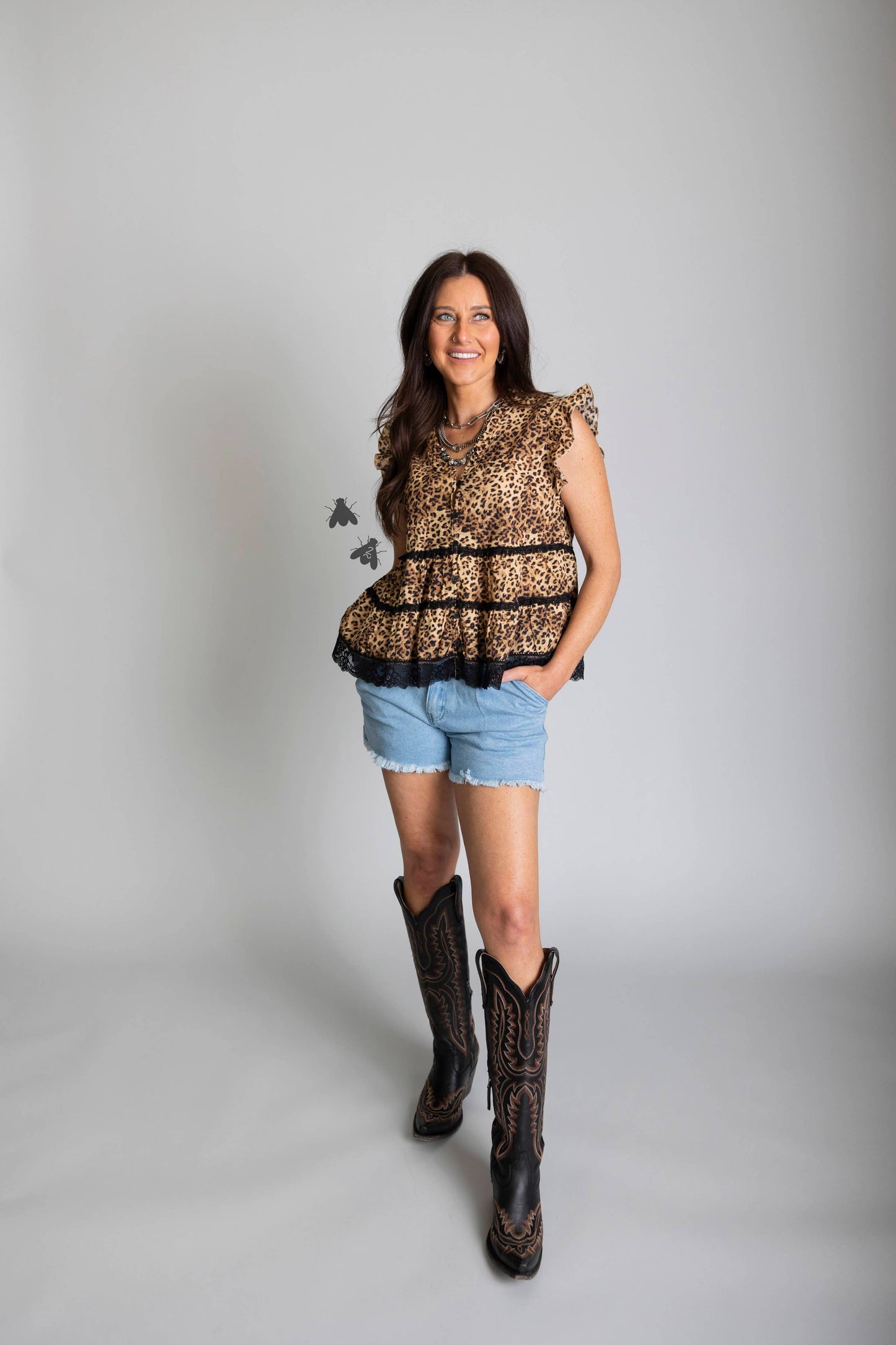 Llano Lace Leopard Top