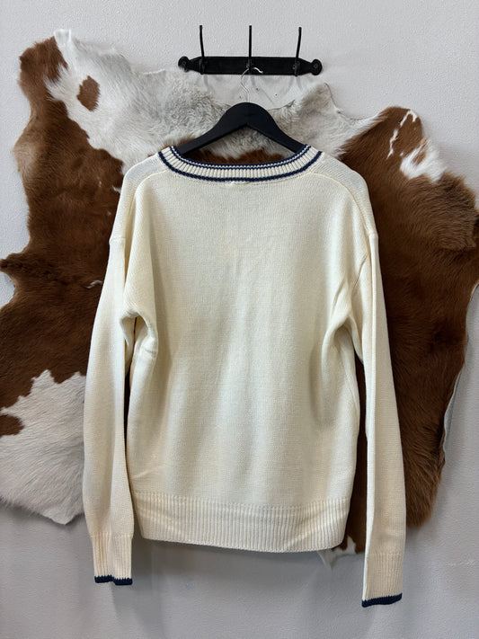White and Blue Sweater